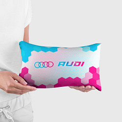 Подушка-антистресс Audi neon gradient style: надпись и символ, цвет: 3D-принт — фото 2