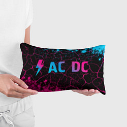 Подушка-антистресс AC DC - neon gradient: надпись и символ, цвет: 3D-принт — фото 2