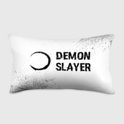 Подушка-антистресс Demon Slayer glitch на светлом фоне: надпись и сим, цвет: 3D-принт