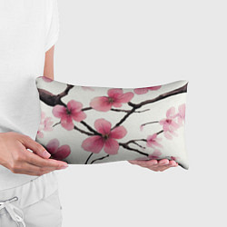 Подушка-антистресс Цветы и ветви японской сакуры - текстура холста, цвет: 3D-принт — фото 2