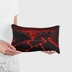 Подушка-антистресс CS GO red neon texture, цвет: 3D-принт — фото 2
