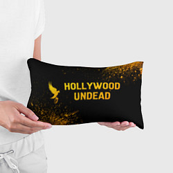 Подушка-антистресс Hollywood Undead - gold gradient: надпись и символ, цвет: 3D-принт — фото 2