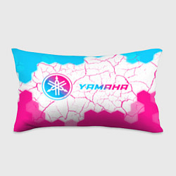Подушка-антистресс Yamaha neon gradient style: надпись и символ, цвет: 3D-принт