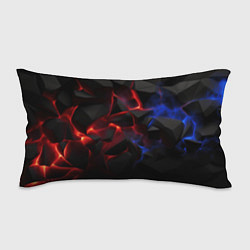 Подушка-антистресс Плиты черные красные синие, цвет: 3D-принт