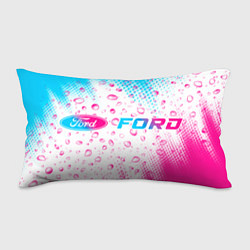 Подушка-антистресс Ford neon gradient style: надпись и символ, цвет: 3D-принт