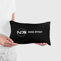 Подушка-антистресс Mass Effect glitch на темном фоне: надпись и симво, цвет: 3D-принт — фото 2