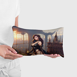 Подушка-антистресс Красивая девушка в стиле стимпанк, цвет: 3D-принт — фото 2