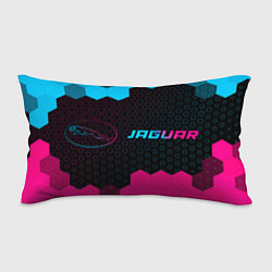 Подушка-антистресс Jaguar - neon gradient: надпись и символ, цвет: 3D-принт
