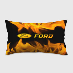 Подушка-антистресс Ford - gold gradient: надпись и символ, цвет: 3D-принт