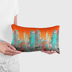 Подушка-антистресс Токио оранжевый пейзаж, цвет: 3D-принт — фото 2