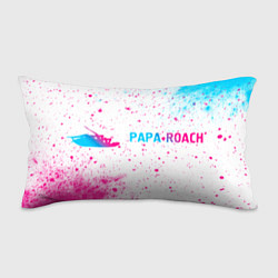 Подушка-антистресс Papa Roach neon gradient style: надпись и символ, цвет: 3D-принт
