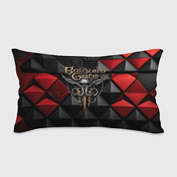 Подушка-антистресс Baldurs Gate 3 logo red black, цвет: 3D-принт