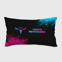Подушка-антистресс Tokyo Revengers - neon gradient: надпись и символ, цвет: 3D-принт