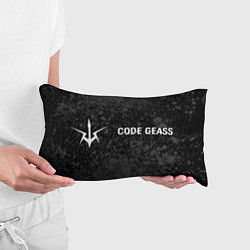 Подушка-антистресс Code Geass glitch на темном фоне: надпись и символ, цвет: 3D-принт — фото 2