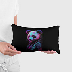 Подушка-антистресс Панда в красках киберпанк, цвет: 3D-принт — фото 2