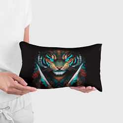 Подушка-антистресс Тигр самурай, цвет: 3D-принт — фото 2