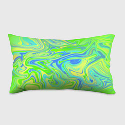 Подушка-антистресс Неоновая абстракция волны, цвет: 3D-принт