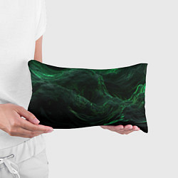 Подушка-антистресс Темно зеленая абстракция, цвет: 3D-принт — фото 2