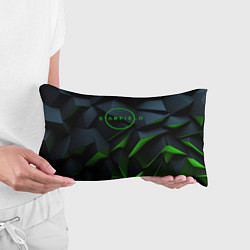 Подушка-антистресс Starfield black green logo, цвет: 3D-принт — фото 2