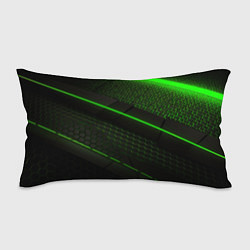 Подушка-антистресс Зеленая абстракция со светом, цвет: 3D-принт