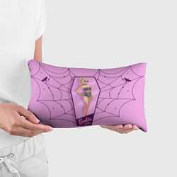 Подушка-антистресс Хэллоуин Барби в коробке на фоне паутины, цвет: 3D-принт — фото 2