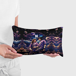 Подушка-антистресс BTS на фоне космоса, цвет: 3D-принт — фото 2