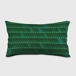 Подушка-антистресс Геометрические треугольники тёмно-зелёный, цвет: 3D-принт