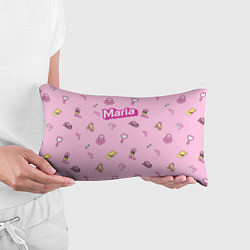 Подушка-антистресс Имя Мария в стиле барби - розовый паттерн аксессуа, цвет: 3D-принт — фото 2