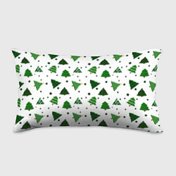 Подушка-антистресс Узор с зелеными елочками, цвет: 3D-принт
