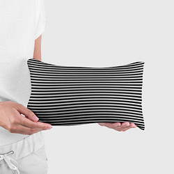 Подушка-антистресс Чёрный в белую полоску, цвет: 3D-принт — фото 2