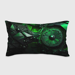 Подушка-антистресс Объемные зеленые абстракции, цвет: 3D-принт