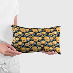 Подушка-антистресс Паттерн тыквы и цветы, цвет: 3D-принт — фото 2