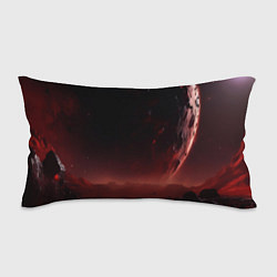 Подушка-антистресс Красно черная космическая планета, цвет: 3D-принт