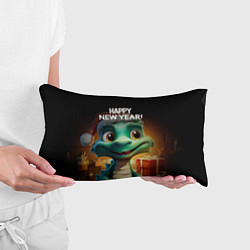 Подушка-антистресс Happy new year green drogon, цвет: 3D-принт — фото 2