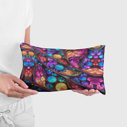 Подушка-антистресс Яркий абстрактный фрактальный узор, цвет: 3D-принт — фото 2