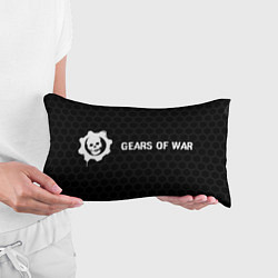 Подушка-антистресс Gears of War glitch на темном фоне по-горизонтали, цвет: 3D-принт — фото 2