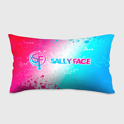 Подушка-антистресс Sally Face neon gradient style по-горизонтали, цвет: 3D-принт