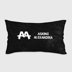 Подушка-антистресс Asking Alexandria glitch на темном фоне по-горизон, цвет: 3D-принт