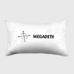 Подушка-антистресс Megadeth glitch на светлом фоне по-горизонтали, цвет: 3D-принт