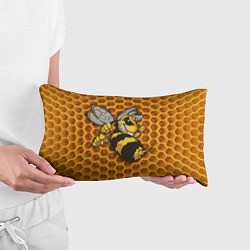 Подушка-антистресс Шмель с жалом и кулаками абстрактный желтый фон со, цвет: 3D-принт — фото 2