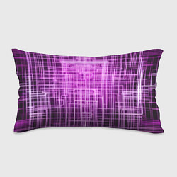 Подушка-антистресс Фиолетовые неоновые полосы киберпанк, цвет: 3D-принт