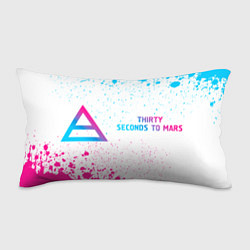 Подушка-антистресс Thirty Seconds to Mars neon gradient style по-гори, цвет: 3D-принт