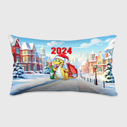 Подушка-антистресс Дракончик с шампанским 2024, цвет: 3D-принт