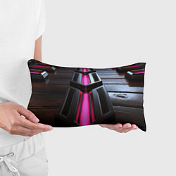 Подушка-антистресс Розовые неоновые вставки в черной конструкции, цвет: 3D-принт — фото 2