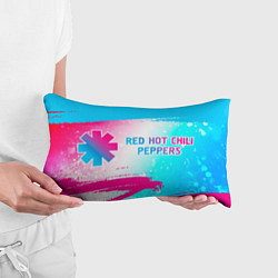 Подушка-антистресс Red Hot Chili Peppers neon gradient style по-гориз, цвет: 3D-принт — фото 2