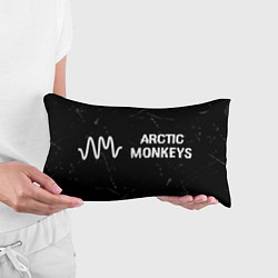 Подушка-антистресс Arctic Monkeys glitch на темном фоне по-горизонтал, цвет: 3D-принт — фото 2