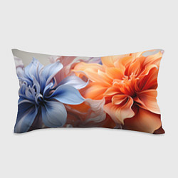 Подушка-антистресс Голубой и оранжевый цветок, цвет: 3D-принт