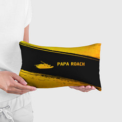 Подушка-антистресс Papa Roach - gold gradient по-горизонтали, цвет: 3D-принт — фото 2
