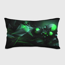 Подушка-антистресс Геометрическая текстурная зеленая абстракция, цвет: 3D-принт