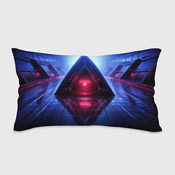 Подушка-антистресс Фиолетовое свечение за треугольной абстракцией, цвет: 3D-принт